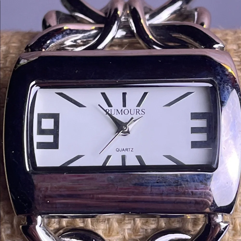 Rumors Silver Metallic Chain Watch